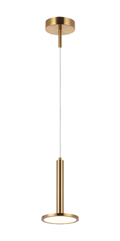 Matteo Lighting Extraterrestrial 6" LED Pendant in Aged Gold Brass (C37701AG) – alternate view
