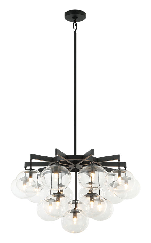 Matteo Lighting Bulbus 32" 16-Light Chandelier in Matte Black (C38116MB) – alternate view