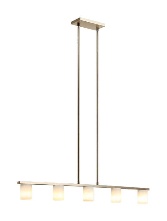 Matteo Lighting Lindy 40" 5-Light Linear Chandelier in Champagne Gold (C42905CG) – alternate view