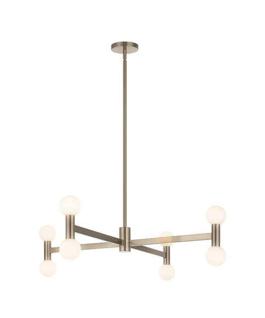 Matteo Lighting Interstellar 36" 8-Light Chandelier in Champagne Gold (C44108CGOP) – alternate view