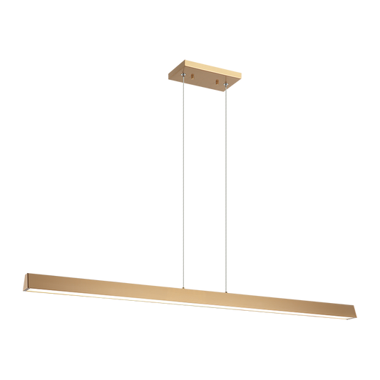 Matteo Lighting Isosceles 2-Light Chandelier in Aged Gold Brass, 45"L (C64945AG) – canopy detail