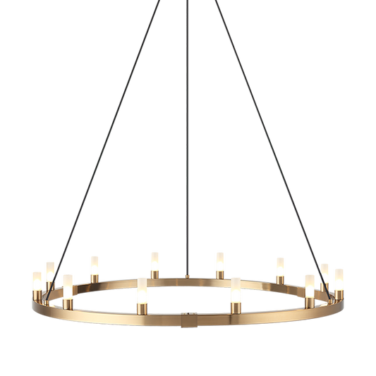 Matteo Lighting Cascadian 12-Light Chandelier in Aged Gold Brass, 39.38"W (C75212AG)