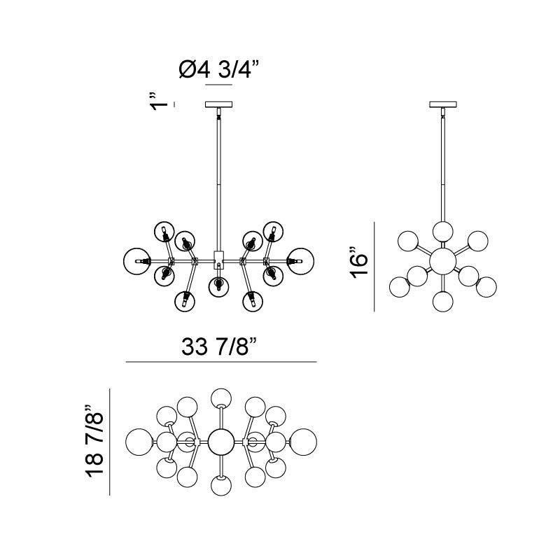 Chandeliers-Matteo Lighting-C83016AGOP