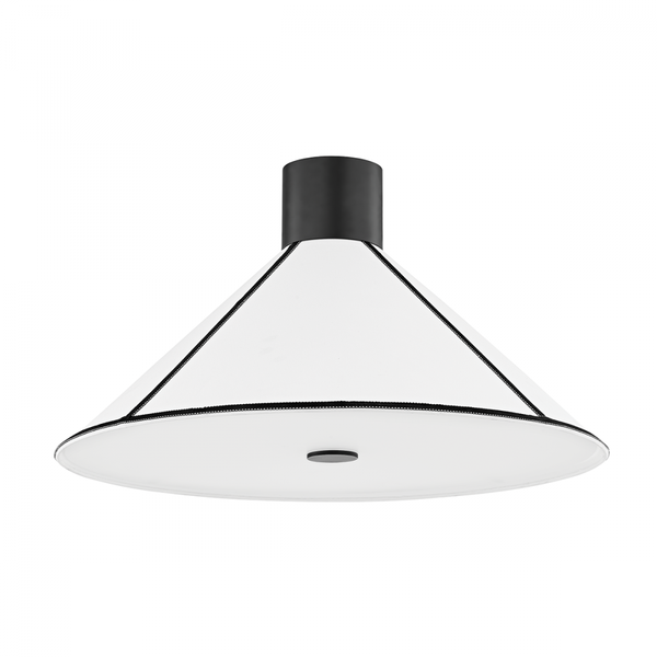 Troy Forrest Semi-Flush Mount Soft Black