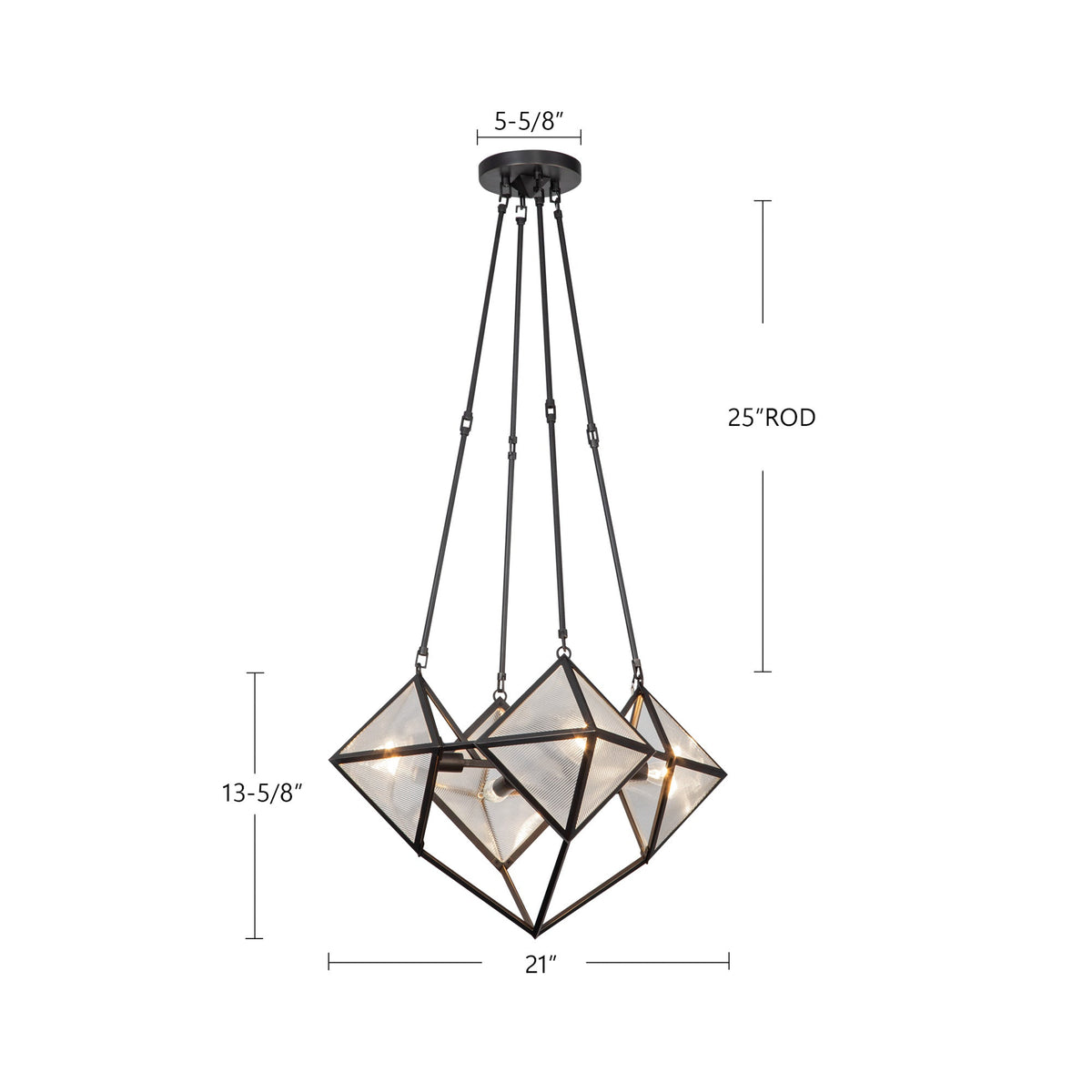 Cairo 21-in 4-Light Chandelier