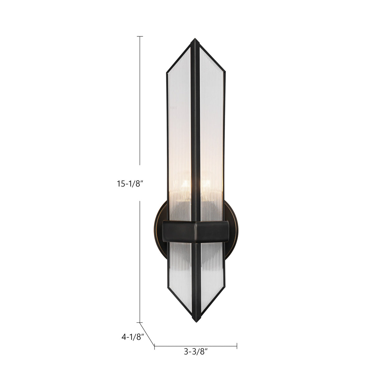 Cairo 4" Ribbed Wall/Vanity Light
