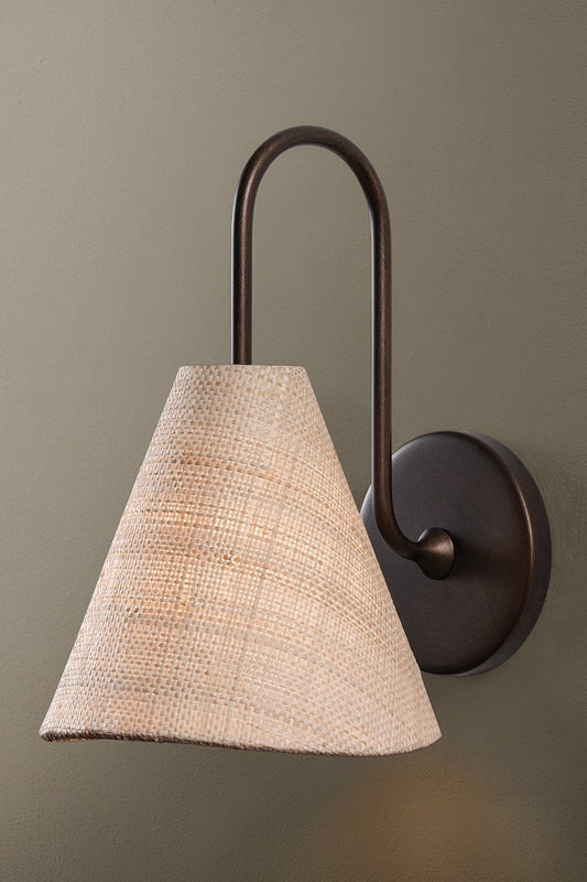 Troy Candler Wall Sconce Bronze Leaf Detail 1