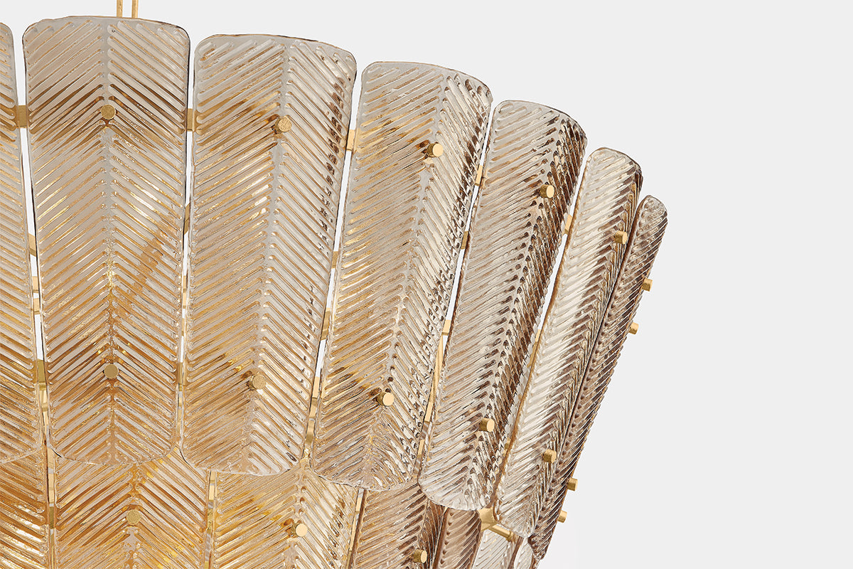 Hudson Valley Cassian 18-Light Chandelier Vintage Gold Leaf detail view 4