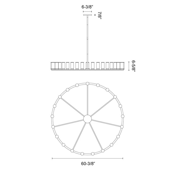 Revolve 21 Light Chandelier - Alora Lighting - view 4
