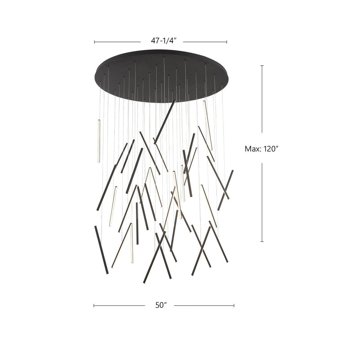 Chute 50" Multi Pendant