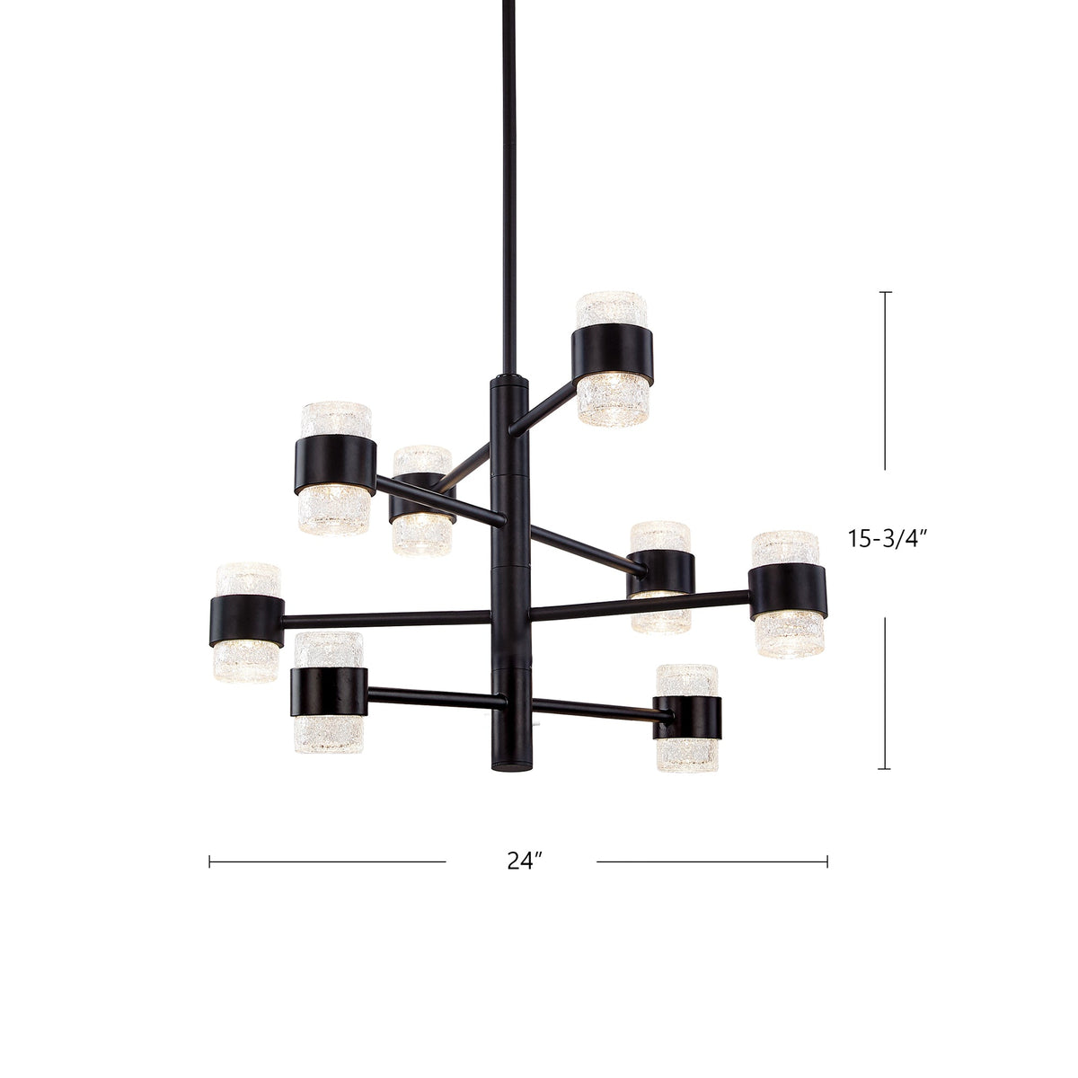 Copenhagen 24" 4-Tier Outdoor Pendant - Black
