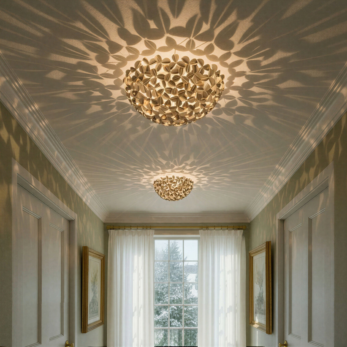 Crystorama Cora 3-Light Flush Mount - lifestyle