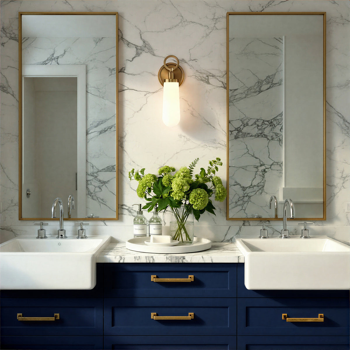 Crystorama Calvin LED Bath Sconce Vibrant Gold - lifestyle