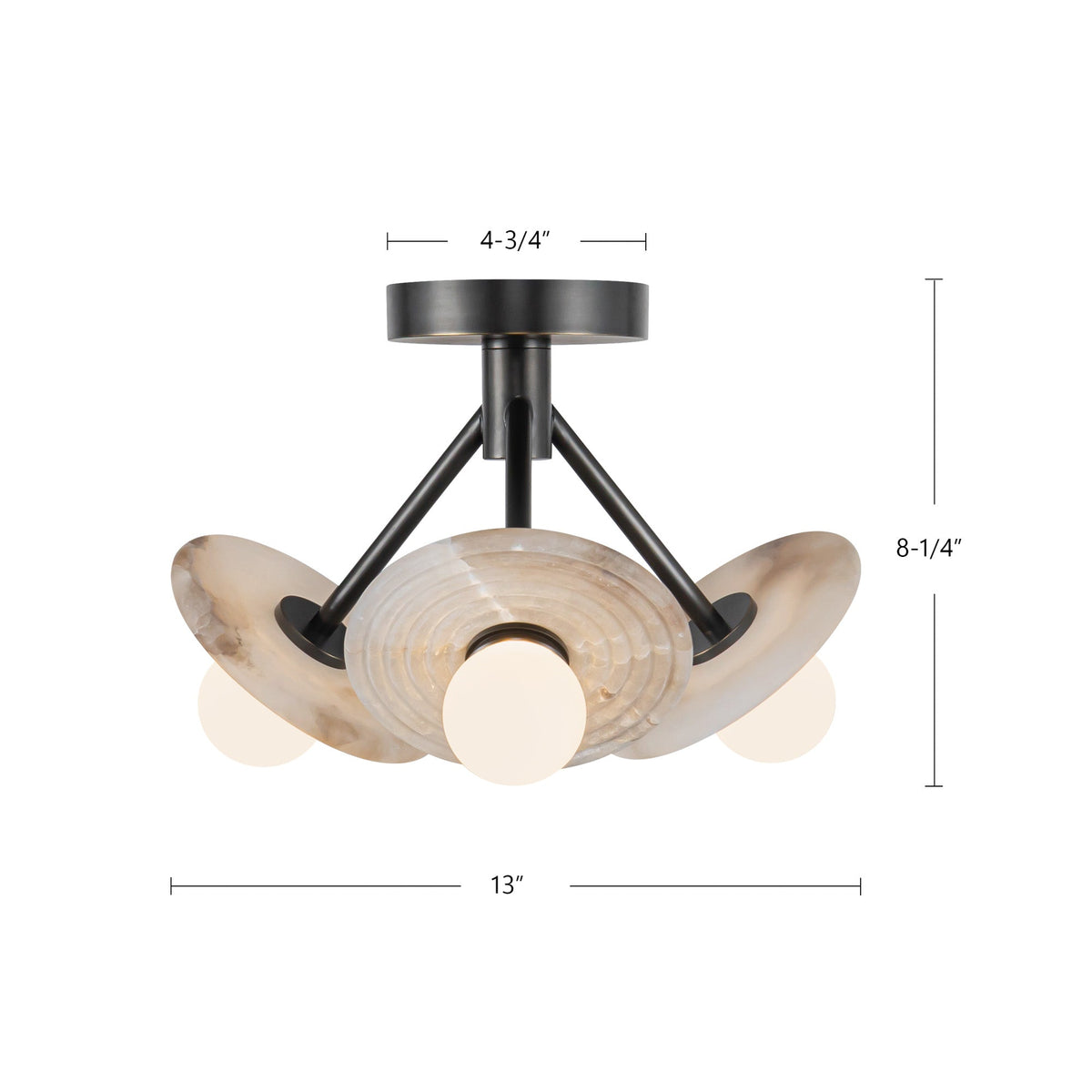 Dahlia 13" LED Semi-Flush Mount