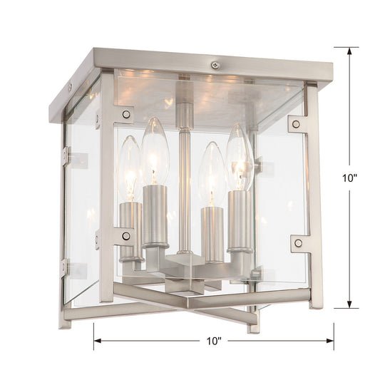 Danbury 4 Light Brushed Nickel Ceiling Mount