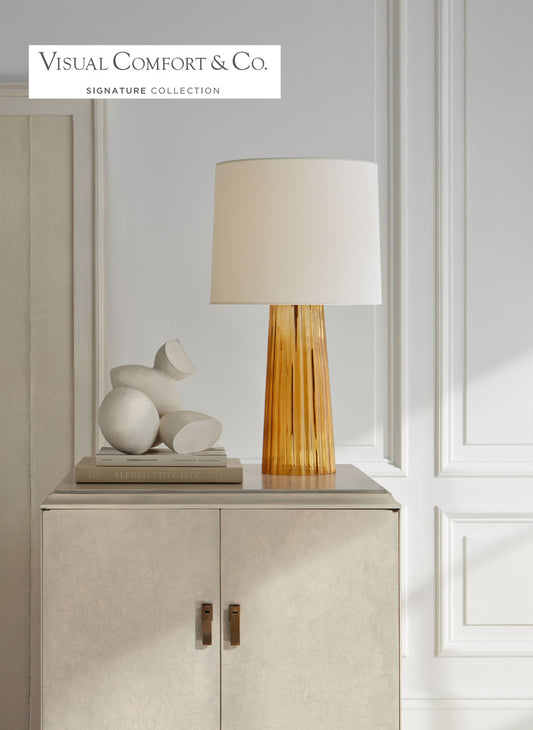 Visual Comfort Signature Danube Table Lamp White Glass
