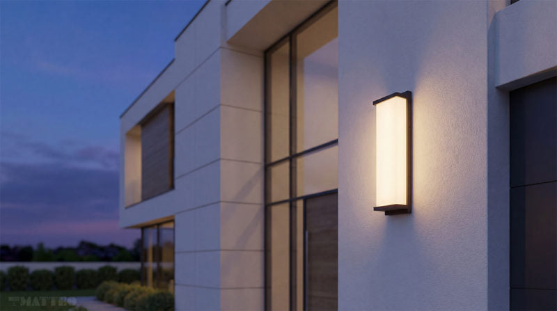 Matteo Lighting Luce 24" LED Outdoor Wall Sconce in Matte Black (E21824MB) – alternate view