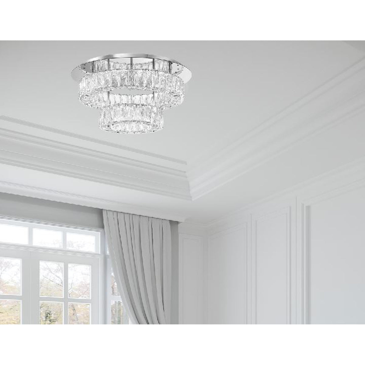 Crystorama Kinsley 20" LED Flush Mount - lifestyle