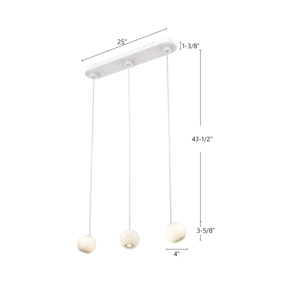 Europa 3-Head LED Multi-Pendant