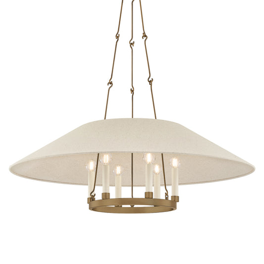 Troy Archive Chandelier Patina Brass