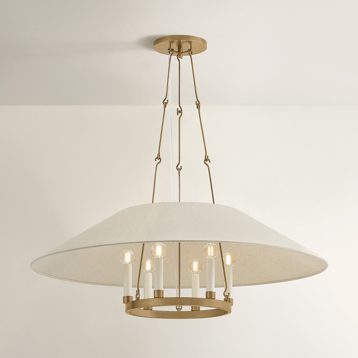 Troy Archive Chandelier Patina Brass Detail 3