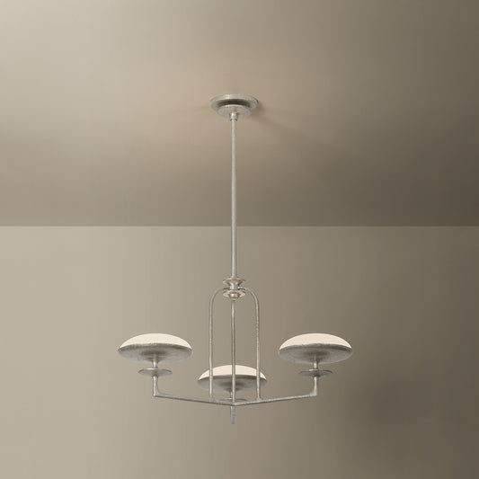 Troy Pacific Chandelier Warm Silver Leaf Detail 1