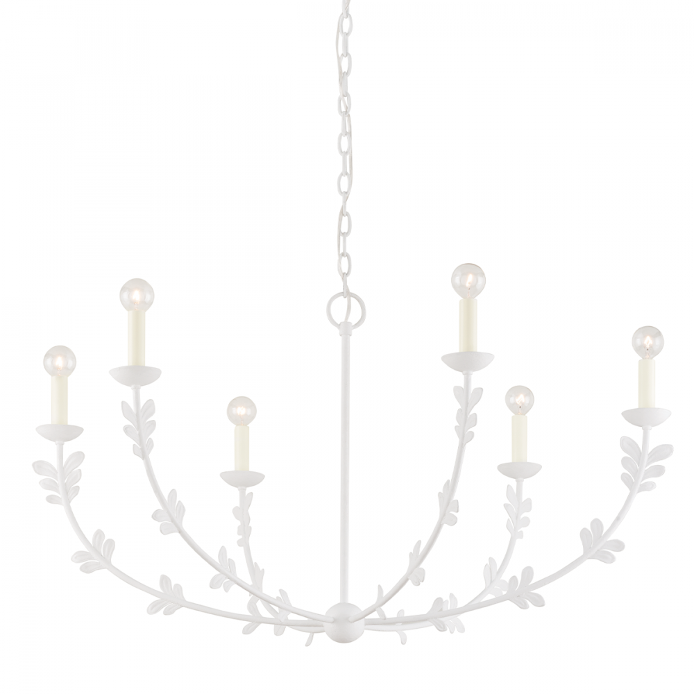Troy Florian Chandelier Gesso White