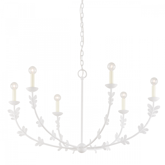Troy Florian Chandelier Gesso White
