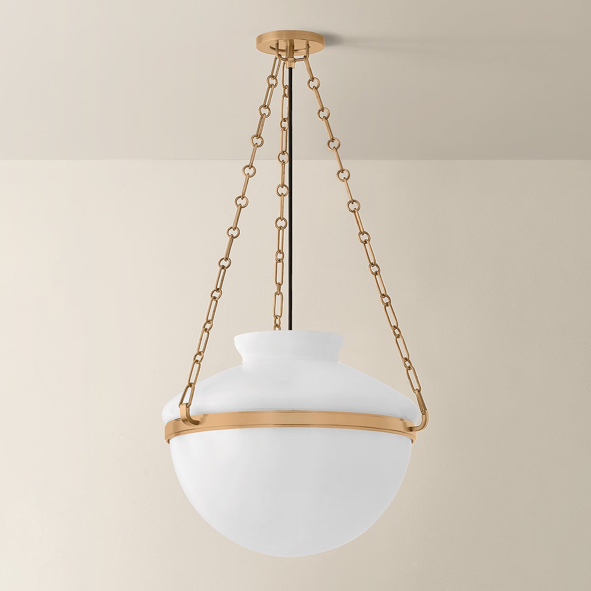 Troy Paradigm Pendant Patina Brass Detail 2