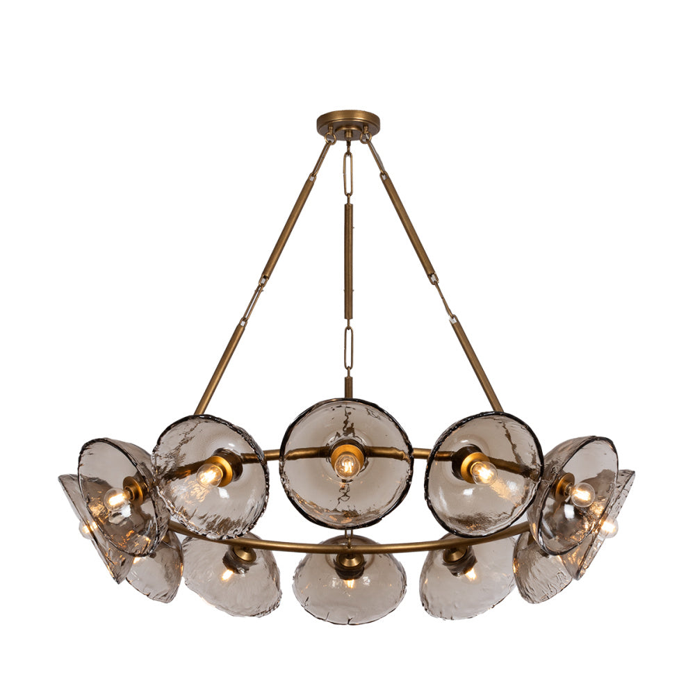 Troy Diego Chandelier Patina Gold Leaf