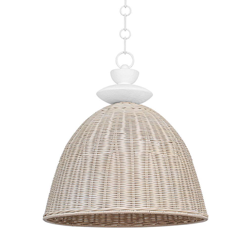 Troy Kahn Pendant Gesso White