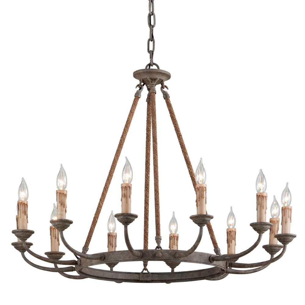Troy Cyrano Chandelier Earthen Bronze