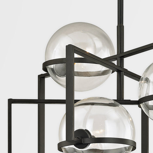 Troy Elliot Chandelier Textured Black Detail 1