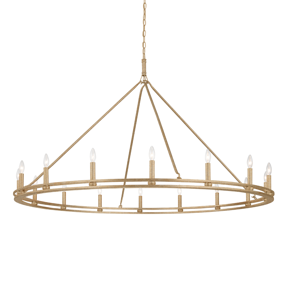 Troy Sutton Chandelier Champagne Leaf