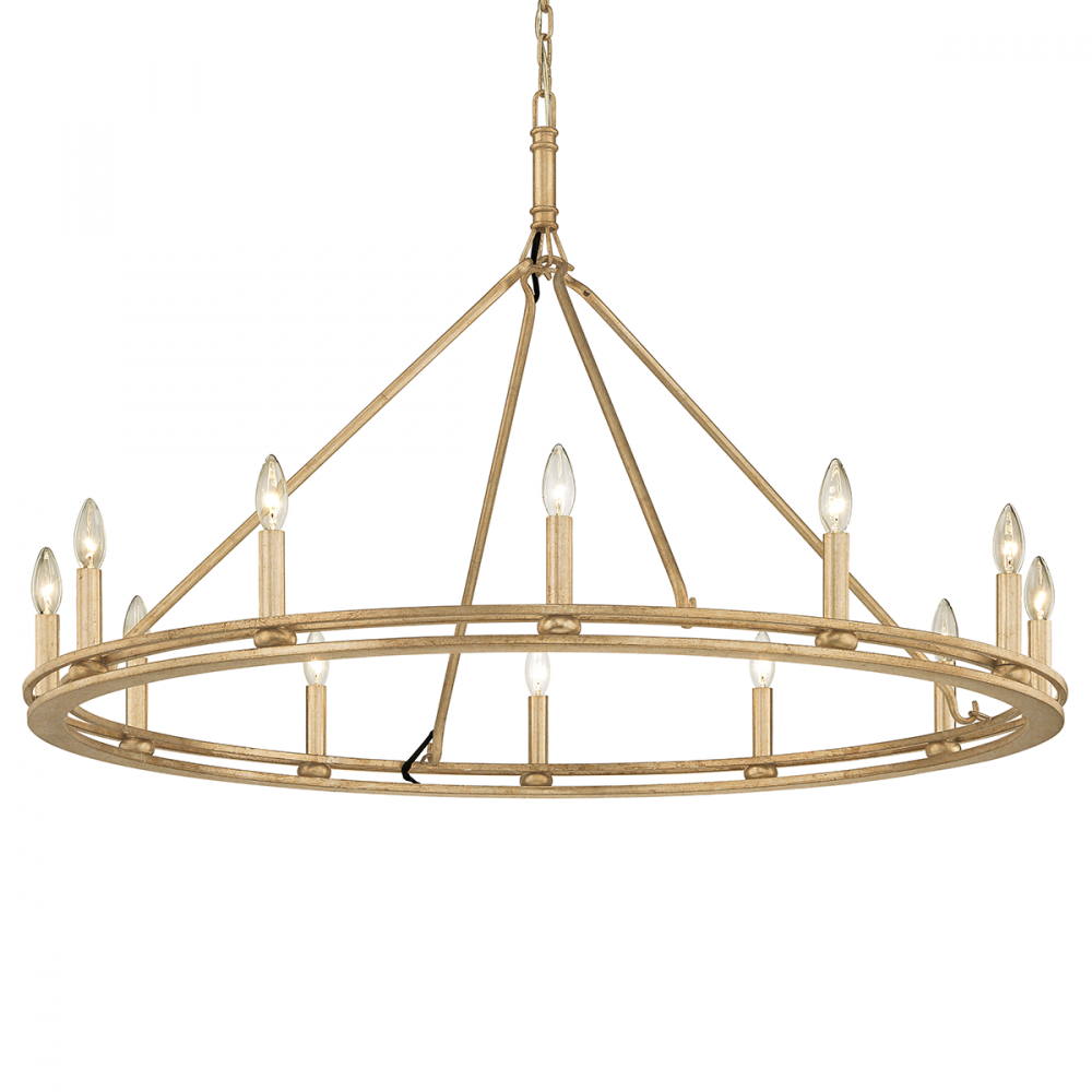 Troy Sutton Chandelier Champagne Leaf