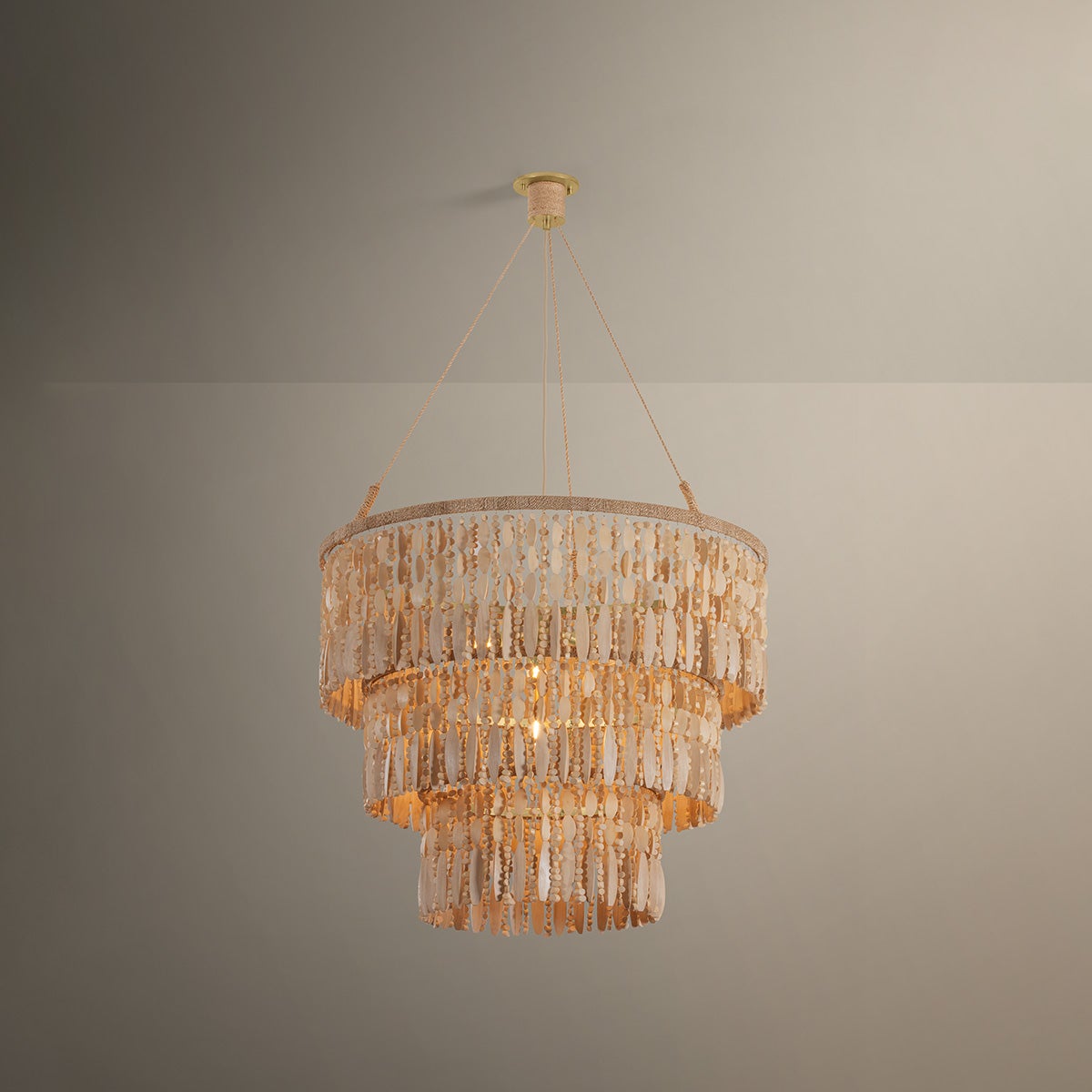 Troy Ben Pendant Vintage Gold Leaf Detail 3