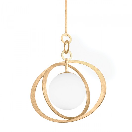 Troy Olancha Pendant Vintage Gold Leaf