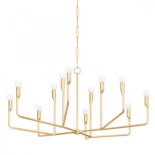 Troy Norman Chandelier Vintage Gold Leaf