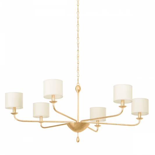 Troy Osmond Chandelier Vintage Gold Leaf