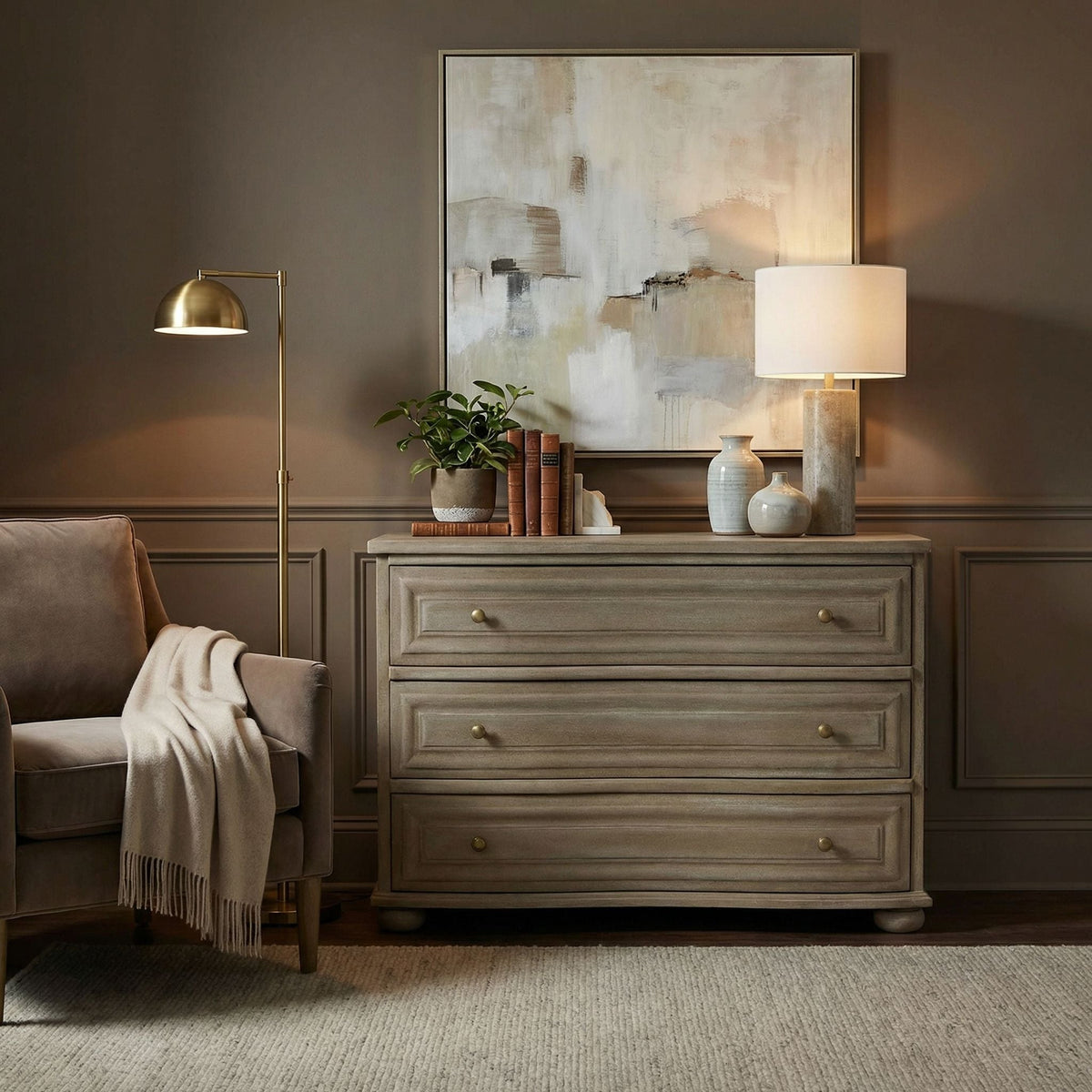 Noir Lauren Dresser Weathered shown in a styled room setting