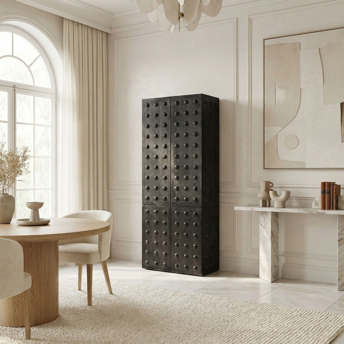 Noir Didier Hutch Black Walnut styled in an interior setting