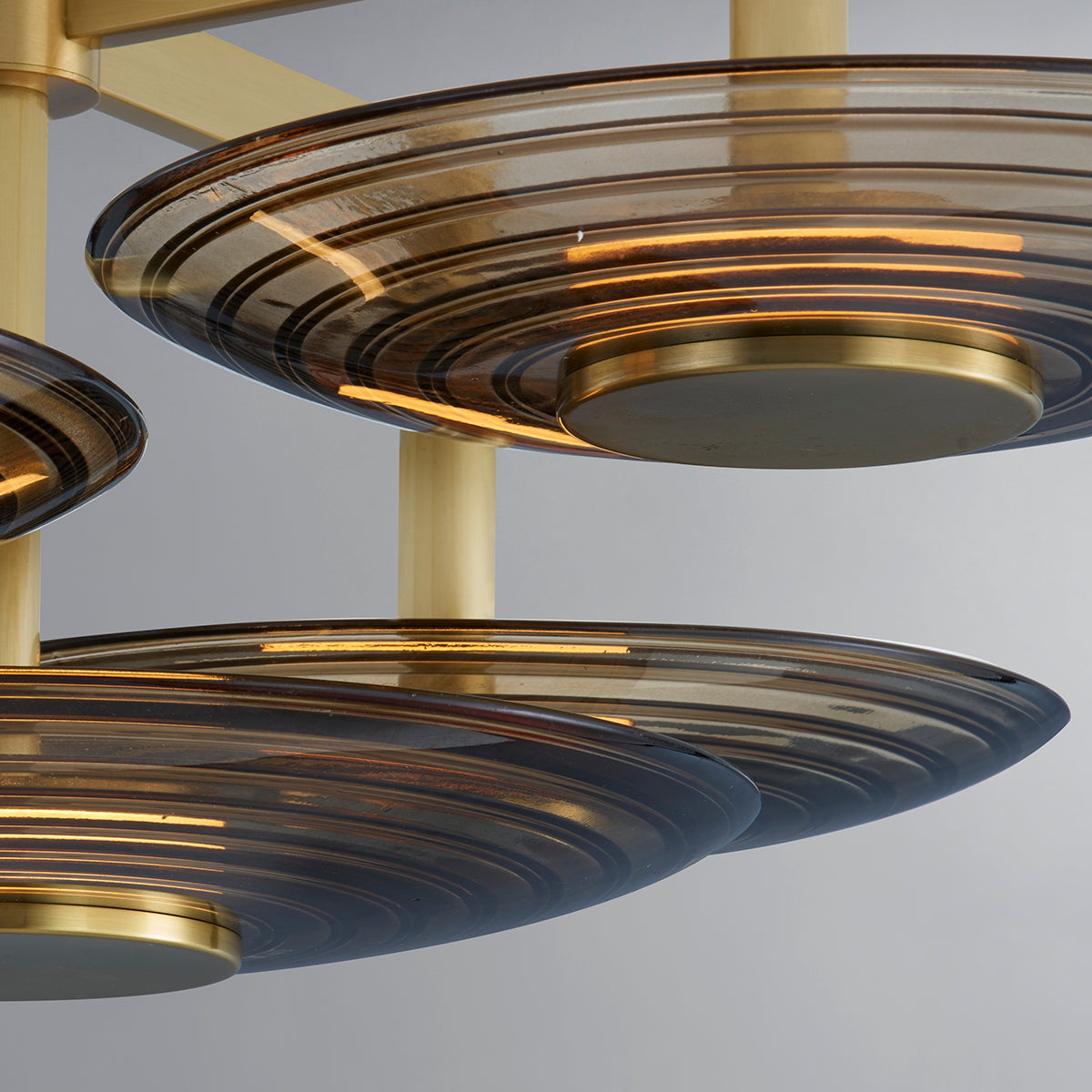 Hudson Valley Griston 28" Semi-Flush Mount Aged Brass detail view 2