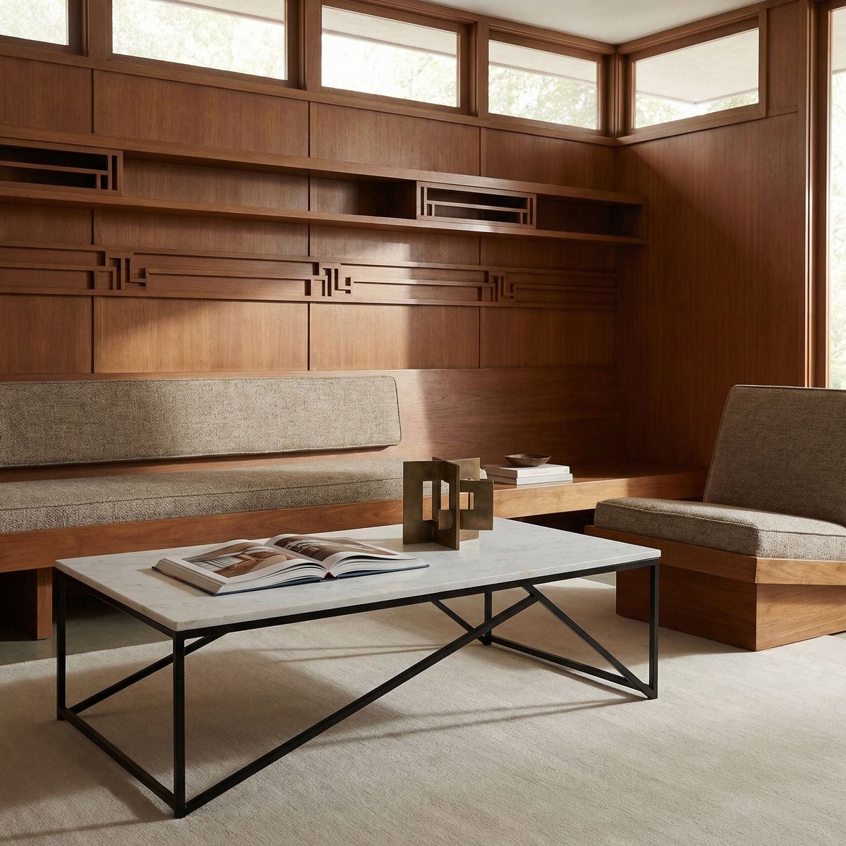 Noir Molimo Coffee Table Matte Black styled in an interior setting