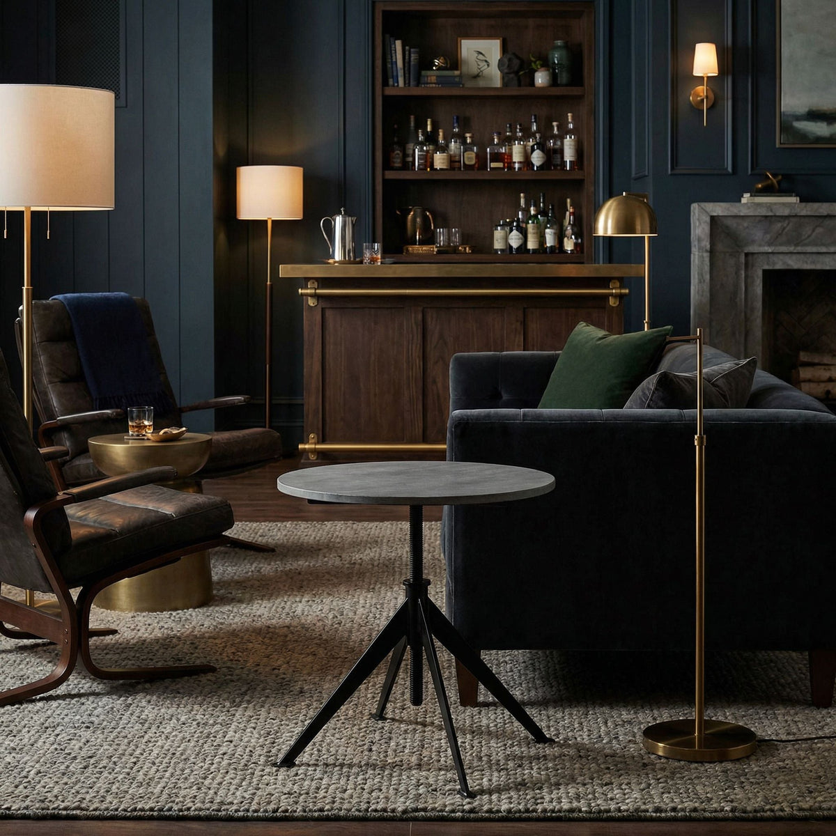 Noir Matilo Table Matte Black styled in an interior setting