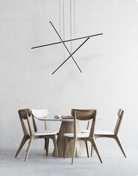 Kuzco Lighting Inc Vega Minor 3 Head LED Multi Pendant Brushed Nickel