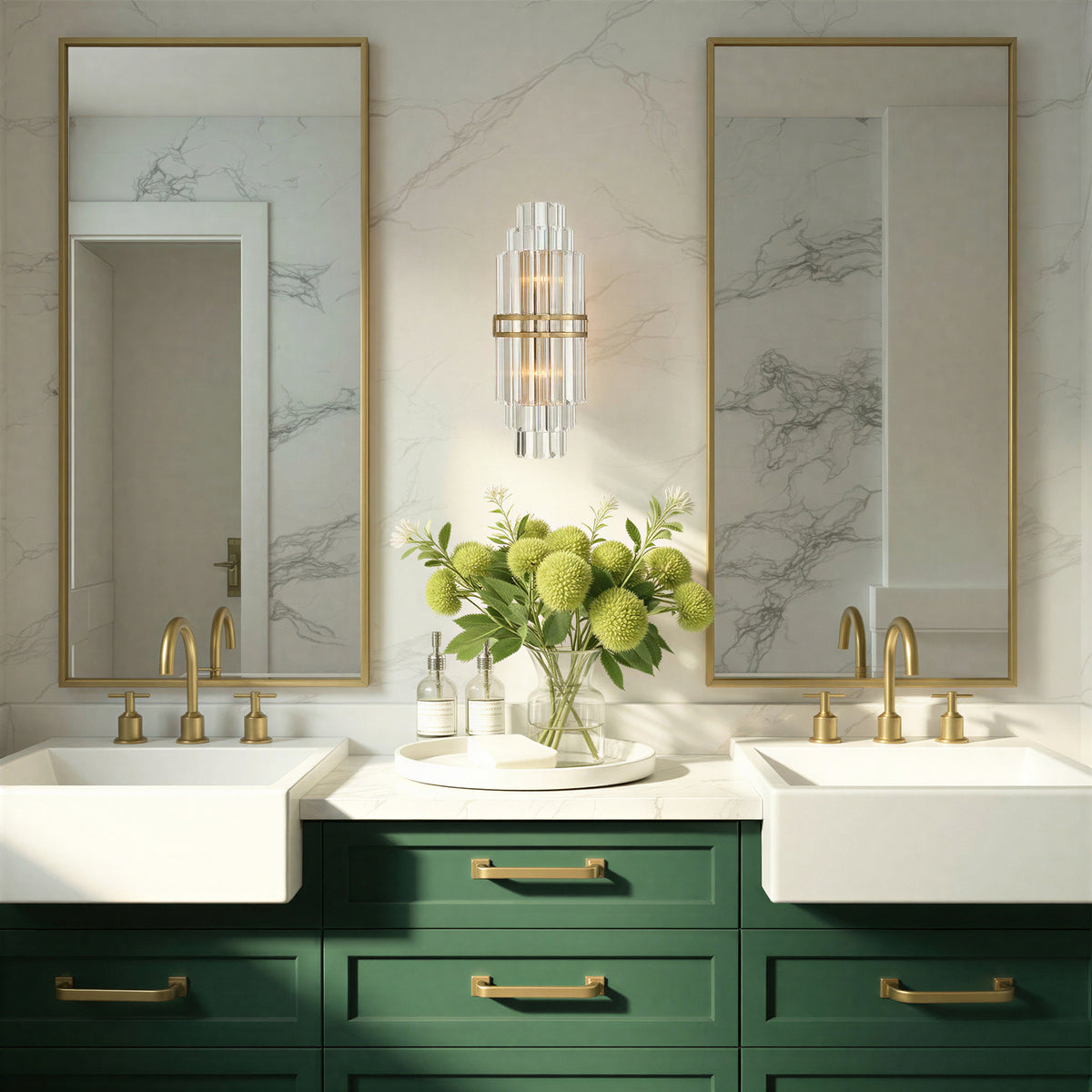 Crystorama Hayes 2-Light Wall Sconce Aged Brass - lifestyle