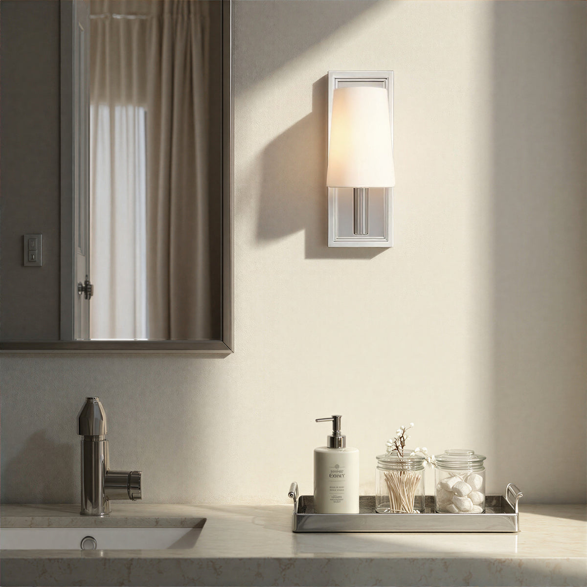 Crystorama Hogan 1-Light Wall Sconce Polished Chrome - lifestyle