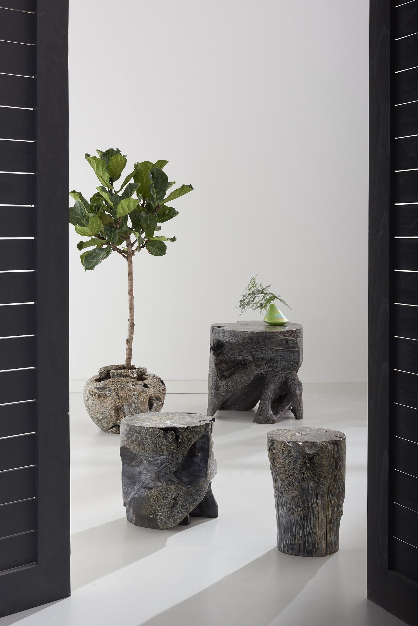 Black Wash Stool