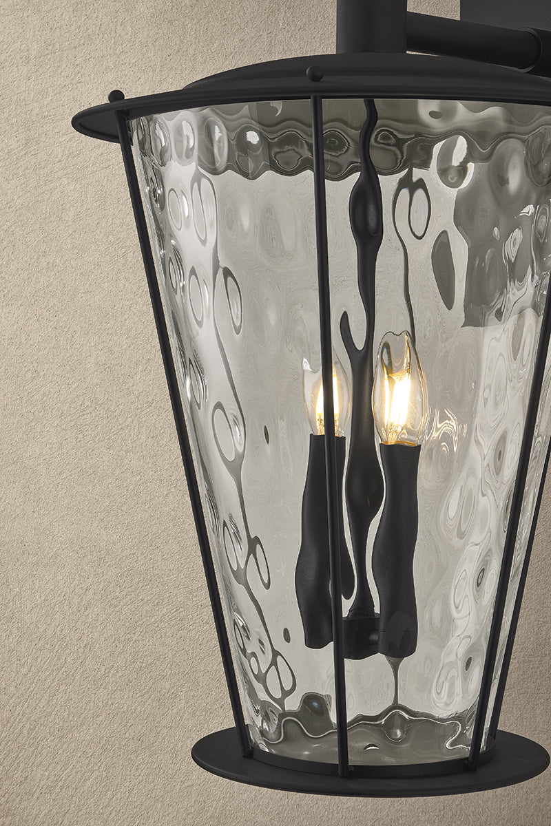 Troy Jantzen Outdoor Wall Sconce Textured Black Detail 3