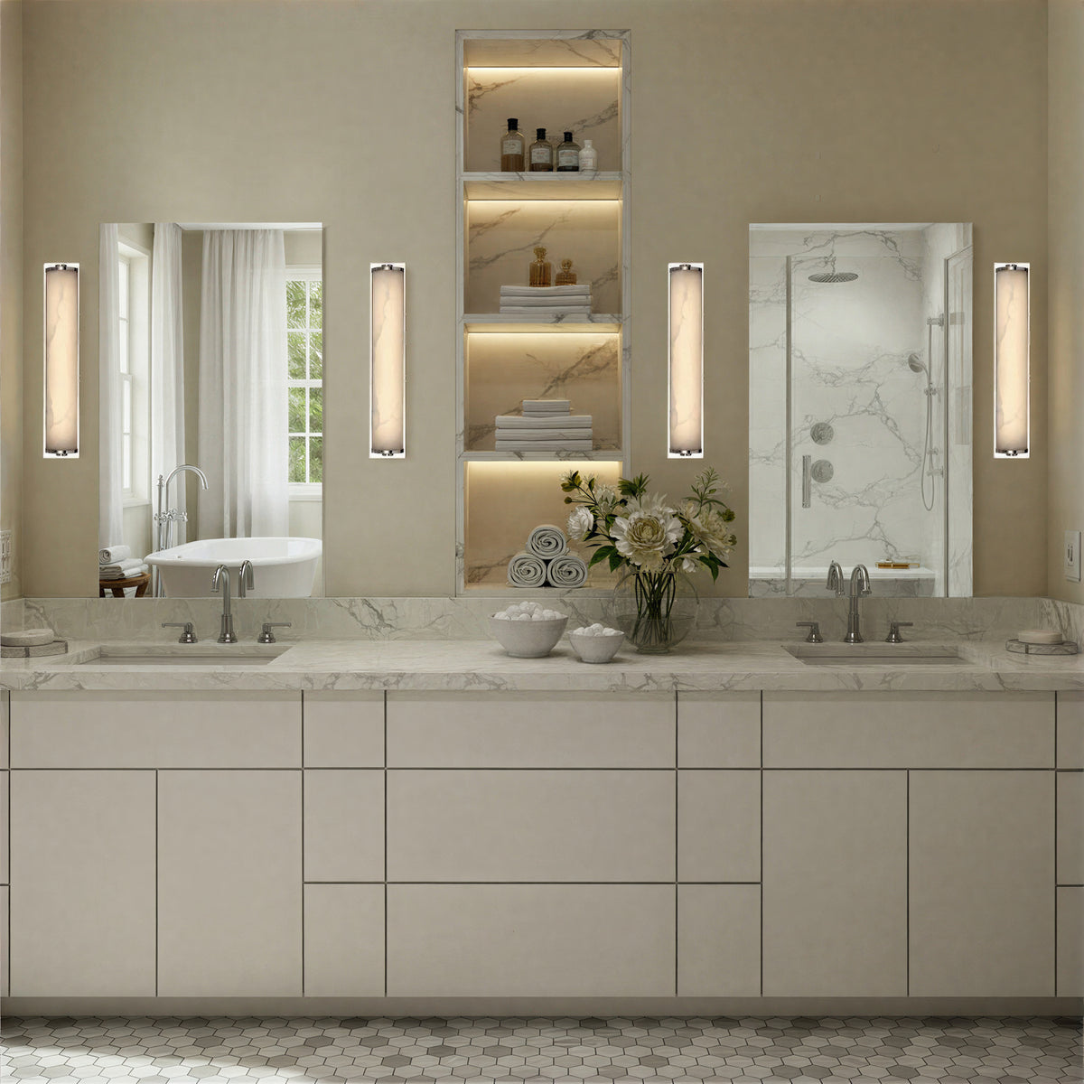 Crystorama Jarvis 24.5" LED Bathroom Vanity Polished Nickel - lifestyle